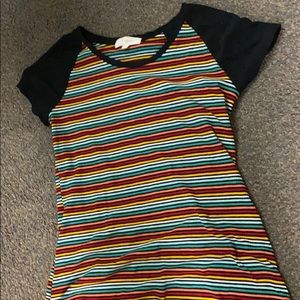 Bright colored striped tee